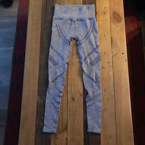 Alo Grey Laser Cut Seamless Leggings